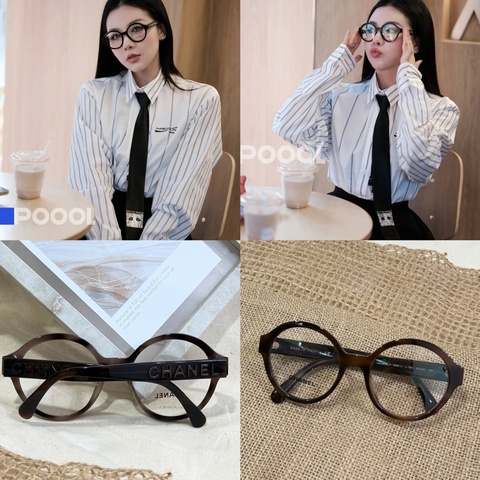 Chanel香奈兒 CH3388 琥珀色香奈兒基本款 復古圓框眼鏡 小香眼鏡 精品眼鏡