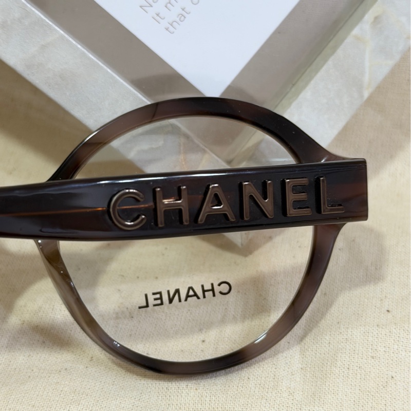 Chanel香奈兒 CH3388 琥珀色香奈兒基本款 復古圓框眼鏡 小香眼鏡 精品眼鏡-6