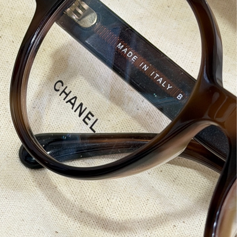 Chanel香奈兒 CH3388 琥珀色香奈兒基本款 復古圓框眼鏡 小香眼鏡 精品眼鏡-10