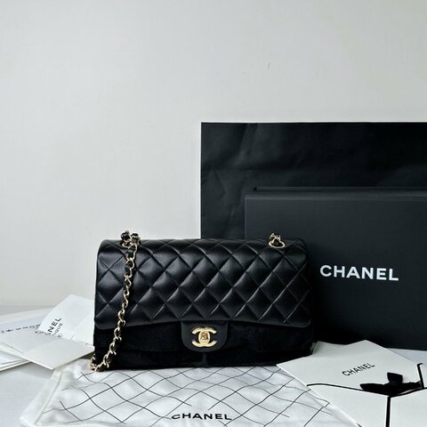 CHANEL 黑金羊Coco 25口蓋包