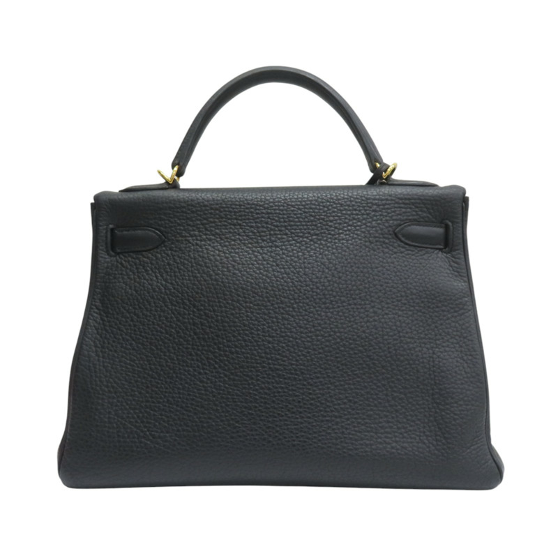 黑色 Togo牛皮 Kelly 32 凱莉包 兩用包 □Q刻 金扣【HERMES 愛馬仕】-1