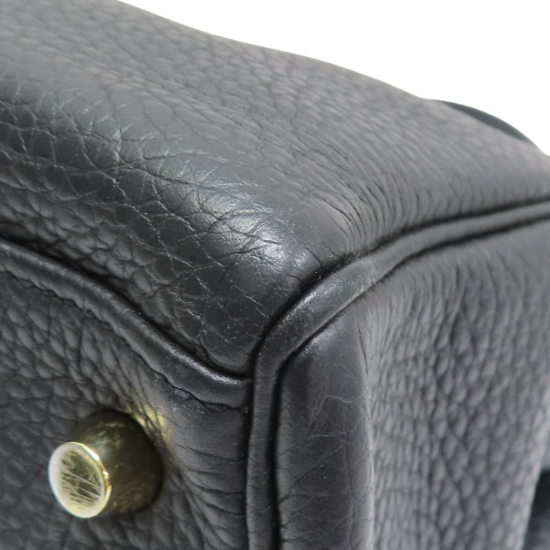 黑色 Togo牛皮 Kelly 32 凱莉包 兩用包 □Q刻 金扣【HERMES 愛馬仕】-10