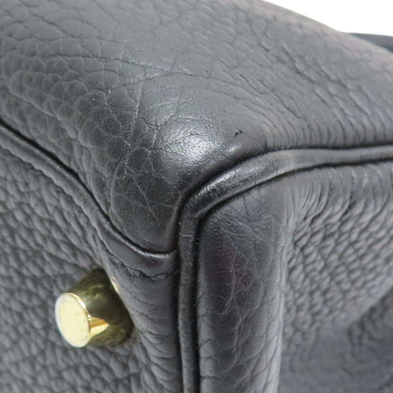 黑色 Togo牛皮 Kelly 32 凱莉包 兩用包 □Q刻 金扣【HERMES 愛馬仕】-12