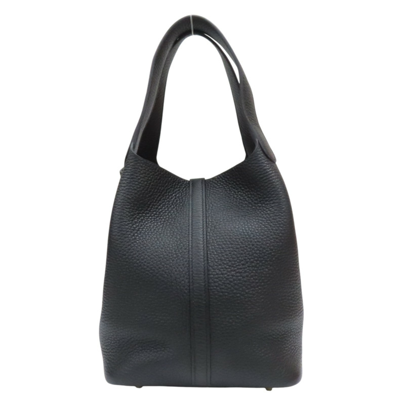 黑色 Taurillon牛皮 Picotin Lock 22 手提包 B刻 金扣【HERMES 愛馬仕】-1