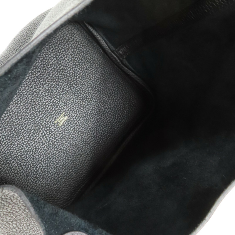 黑色 Taurillon牛皮 Picotin Lock 22 手提包 B刻 金扣【HERMES 愛馬仕】-4