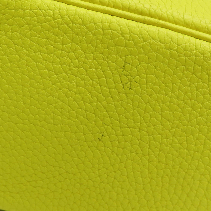 萊姆黃 Taurillon牛皮 Mini Lindy 肩背包 U刻 銀釦【HERMES 愛馬仕】-14