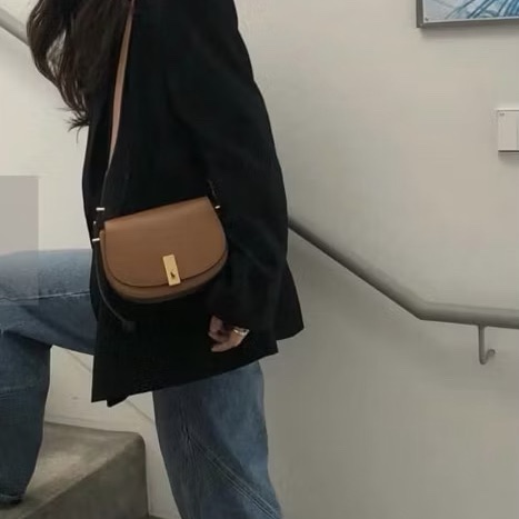 真皮質感滿分 Ralph Lauren Polo ID 系列 專櫃 真皮馬鞍包 經典焦糖咖-6