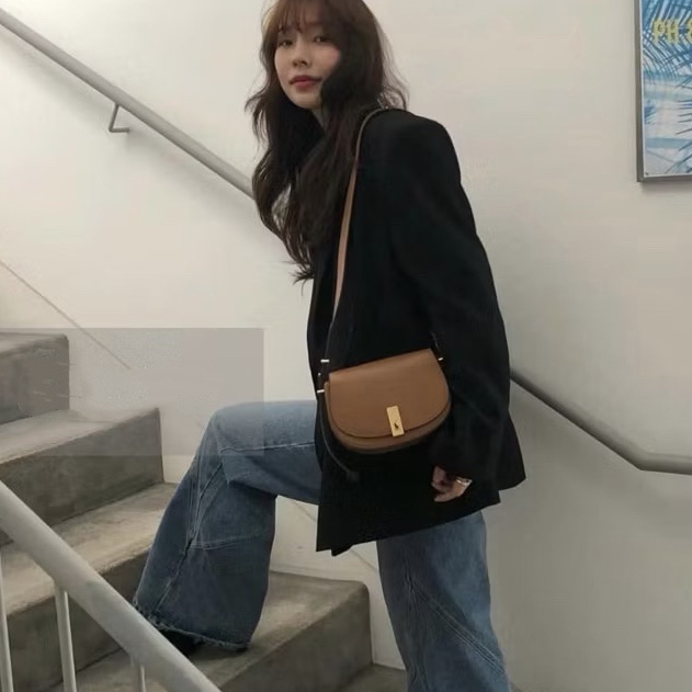 真皮質感滿分 Ralph Lauren Polo ID 系列 專櫃 真皮馬鞍包 經典焦糖咖-8