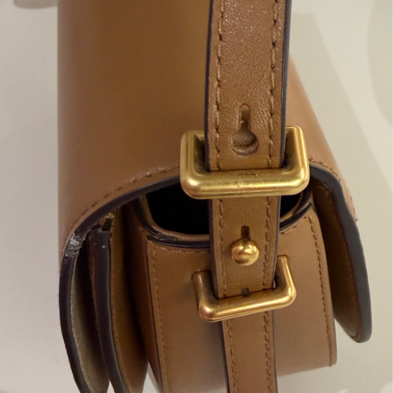 真皮質感滿分 Ralph Lauren Polo ID 系列 專櫃 真皮馬鞍包 經典焦糖咖-17