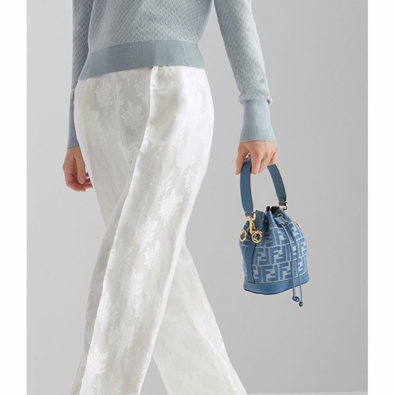 Fendi 女士 藍色牛仔效果迷你包均碼碼MINI、14cm*12cm*18cm-5