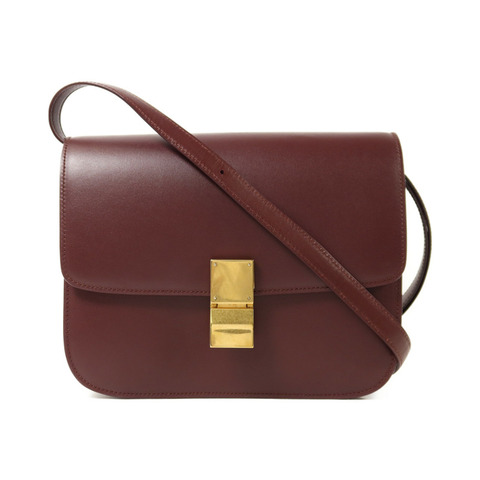 CELINE 牛皮皮革Classic Box金扣肩背袋