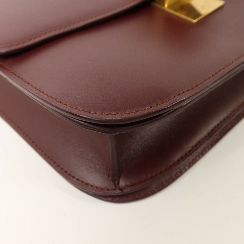 CELINE 牛皮皮革Classic Box金扣肩背袋-11