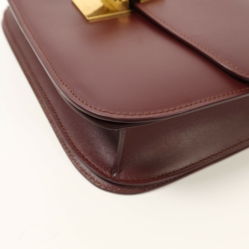 CELINE 牛皮皮革Classic Box金扣肩背袋-12