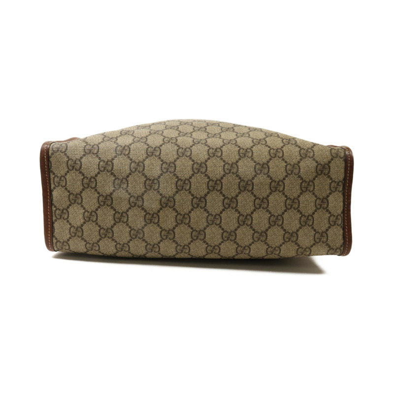GUCCI 塗層帆布Tote Bag金扣手挽袋-3
