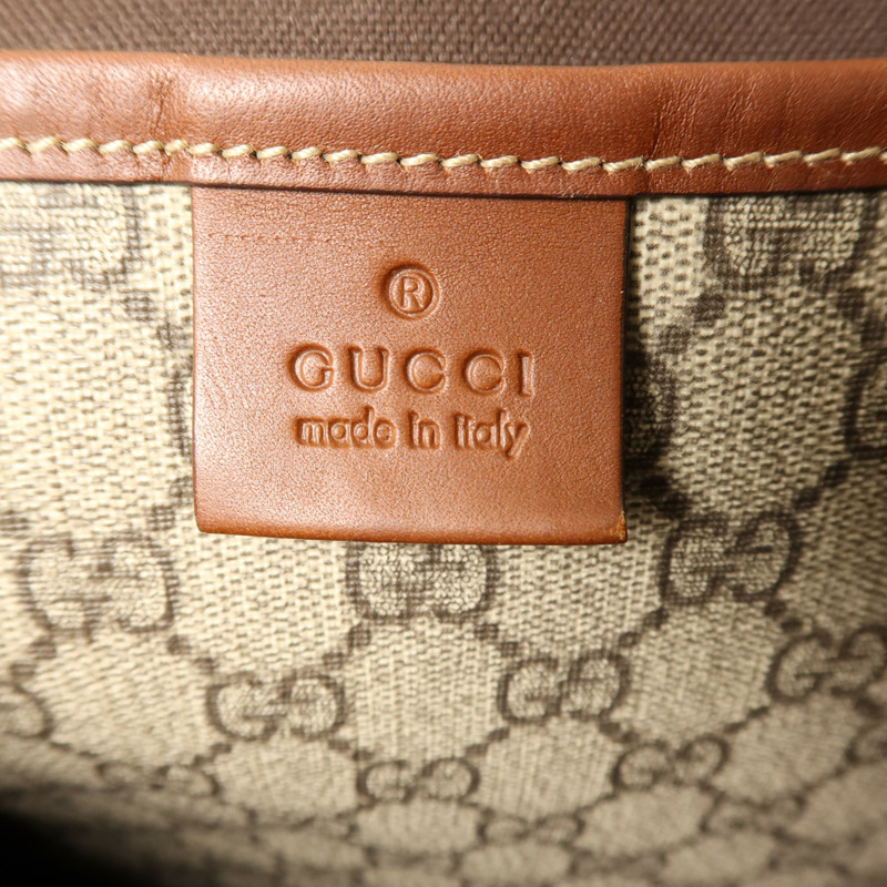 GUCCI 塗層帆布Tote Bag金扣手挽袋-5