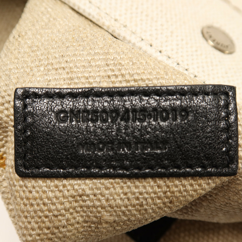 SAINT LAURENT 帆布Rive Gauche Large銀扣手挽袋-7