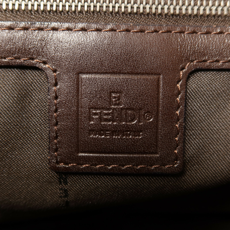 FENDI 帆布Zucca Small Tote Bag銀扣手挽袋-5