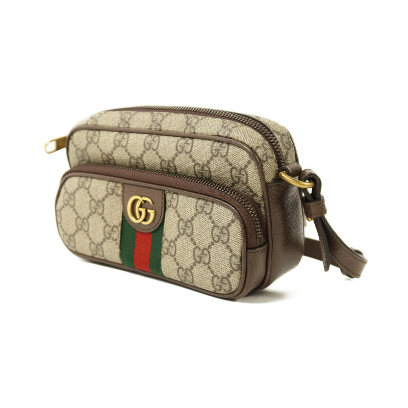 GUCCI 塗層帆布Ophidia Mini GG金扣肩背袋-2