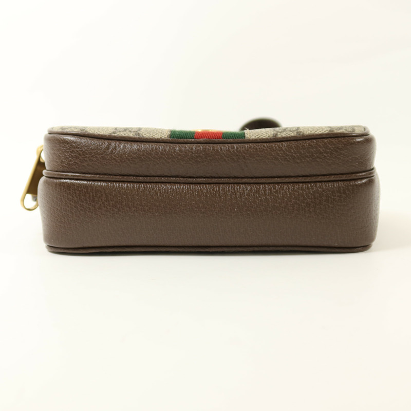 GUCCI 塗層帆布Ophidia Mini GG金扣肩背袋-3