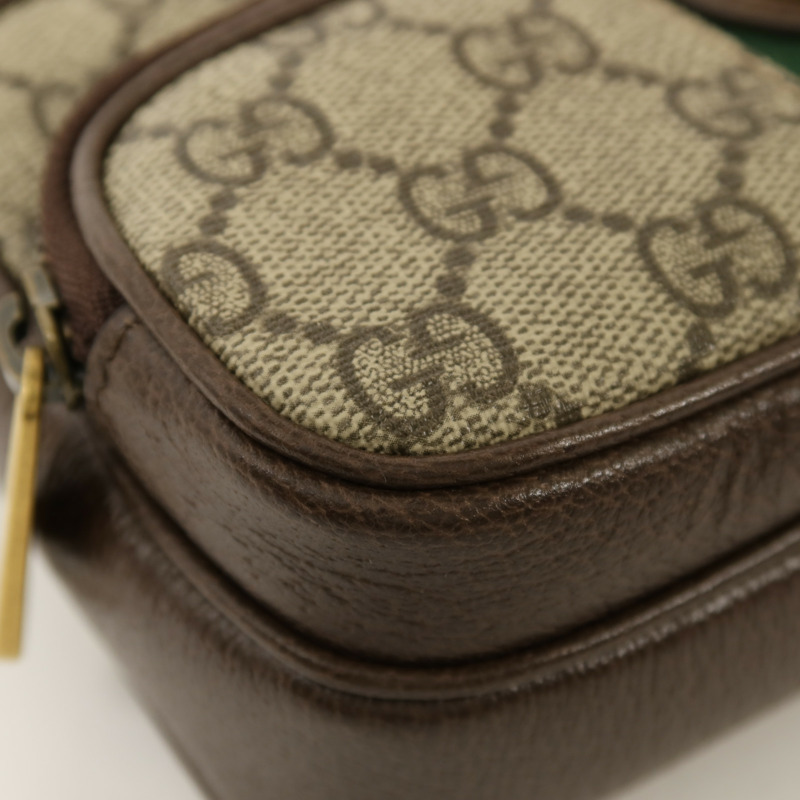 GUCCI 塗層帆布Ophidia Mini GG金扣肩背袋-10