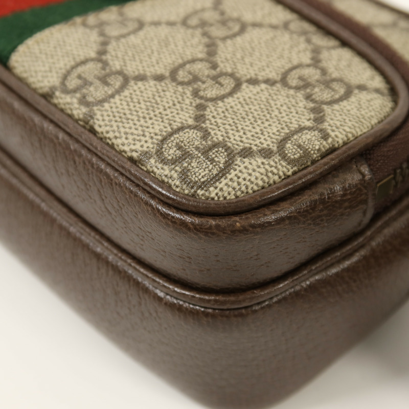 GUCCI 塗層帆布Ophidia Mini GG金扣肩背袋-11