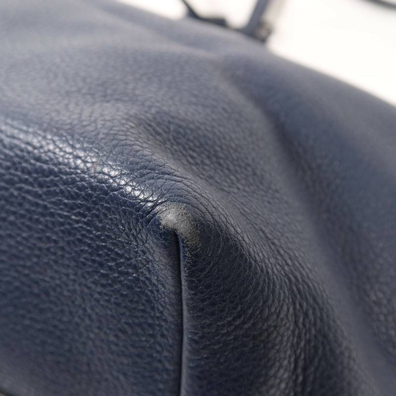 PRADA 牛皮皮革Tote Bag銀扣手挽袋-13