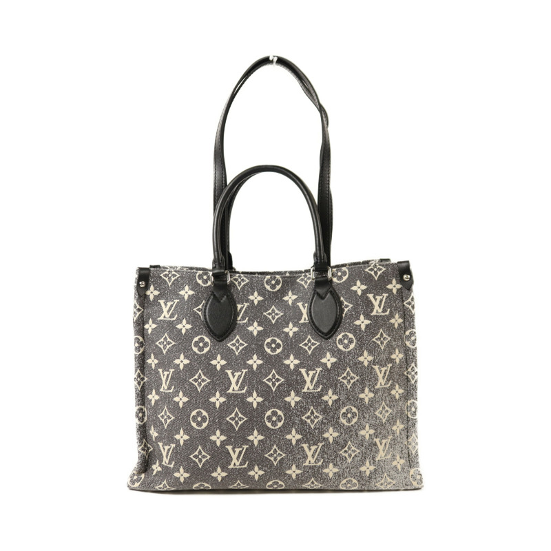 LOUIS VUITTON Monogram Jacquard Denim On the Go MM銀扣手挽肩背兩用袋-1