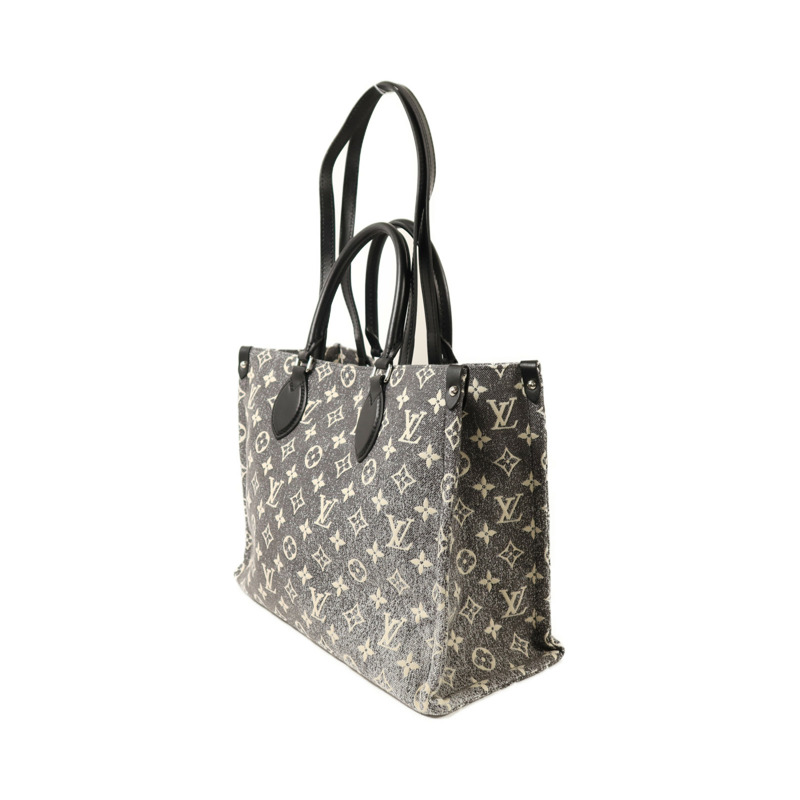 LOUIS VUITTON Monogram Jacquard Denim On the Go MM銀扣手挽肩背兩用袋-2