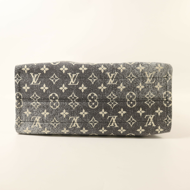 LOUIS VUITTON Monogram Jacquard Denim On the Go MM銀扣手挽肩背兩用袋-3