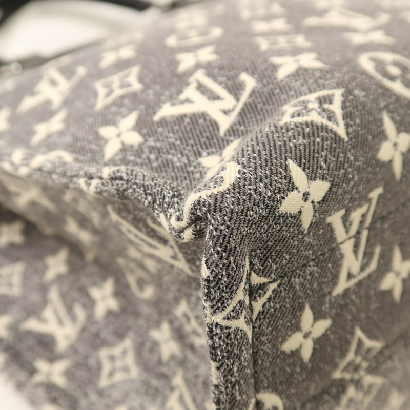 LOUIS VUITTON Monogram Jacquard Denim On the Go MM銀扣手挽肩背兩用袋-8