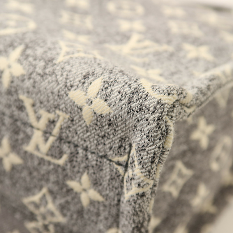 LOUIS VUITTON Monogram Jacquard Denim On the Go MM銀扣手挽肩背兩用袋-9