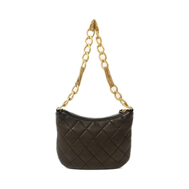 CHANEL 羊皮皮革Hobo金扣鏈帶肩背袋-1