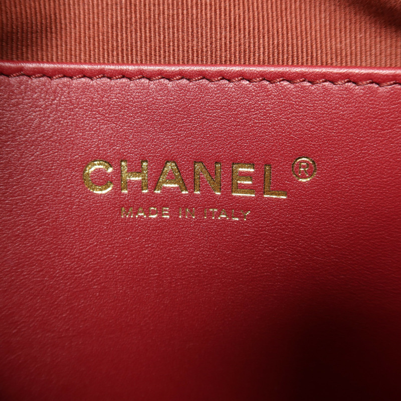 CHANEL 羊皮皮革Hobo金扣鏈帶肩背袋-5