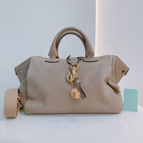 MS0557 Bally 巴利 三用 斜背 側背 手提 牛皮 大象灰 金扣 2-Ways Top Handle Bag Calfskin Grey x GHW