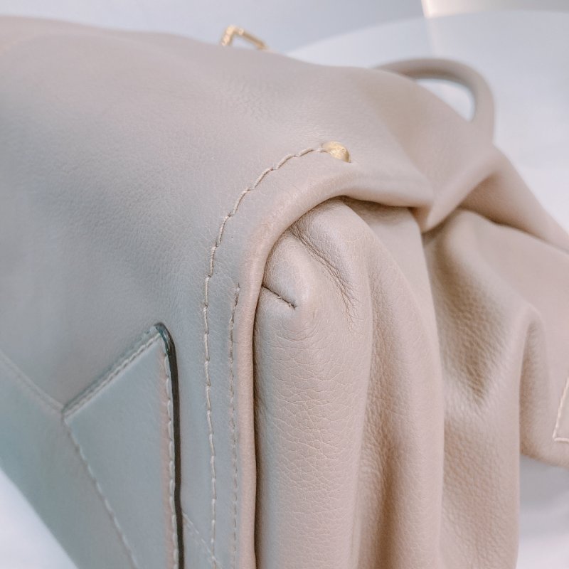 MS0557 Bally 巴利 三用 斜背 側背 手提 牛皮 大象灰 金扣 2-Ways Top Handle Bag Calfskin Grey x GHW-6