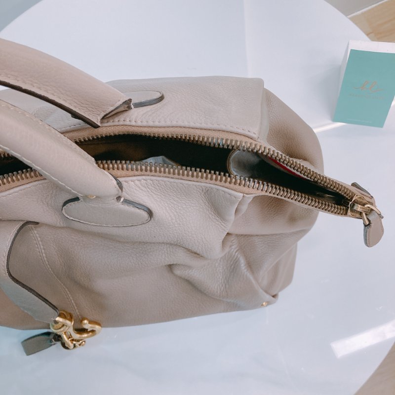 MS0557 Bally 巴利 三用 斜背 側背 手提 牛皮 大象灰 金扣 2-Ways Top Handle Bag Calfskin Grey x GHW-11