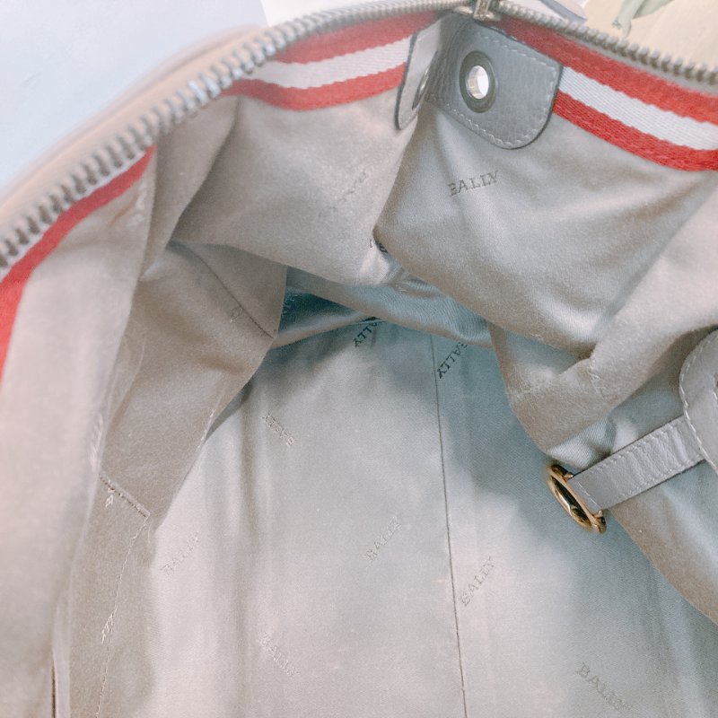 MS0557 Bally 巴利 三用 斜背 側背 手提 牛皮 大象灰 金扣 2-Ways Top Handle Bag Calfskin Grey x GHW-17