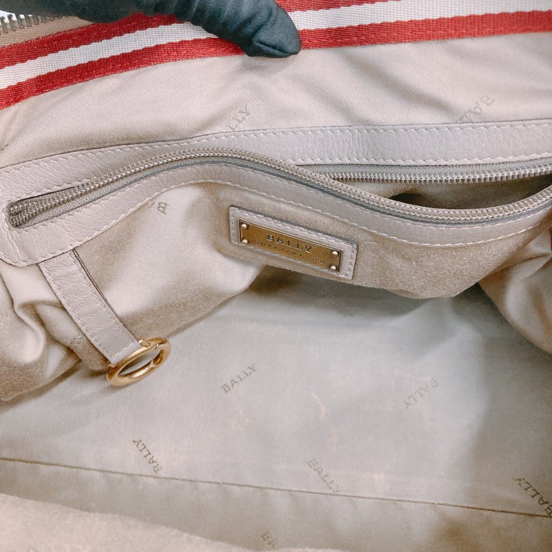 MS0557 Bally 巴利 三用 斜背 側背 手提 牛皮 大象灰 金扣 2-Ways Top Handle Bag Calfskin Grey x GHW-20