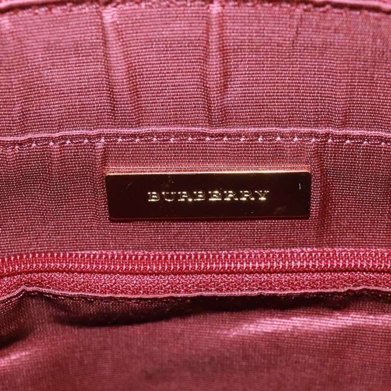 【日本直送】BURBERRY Nova 格紋單肩包帆布皮革米色紅色金色 Auth am10647V-10