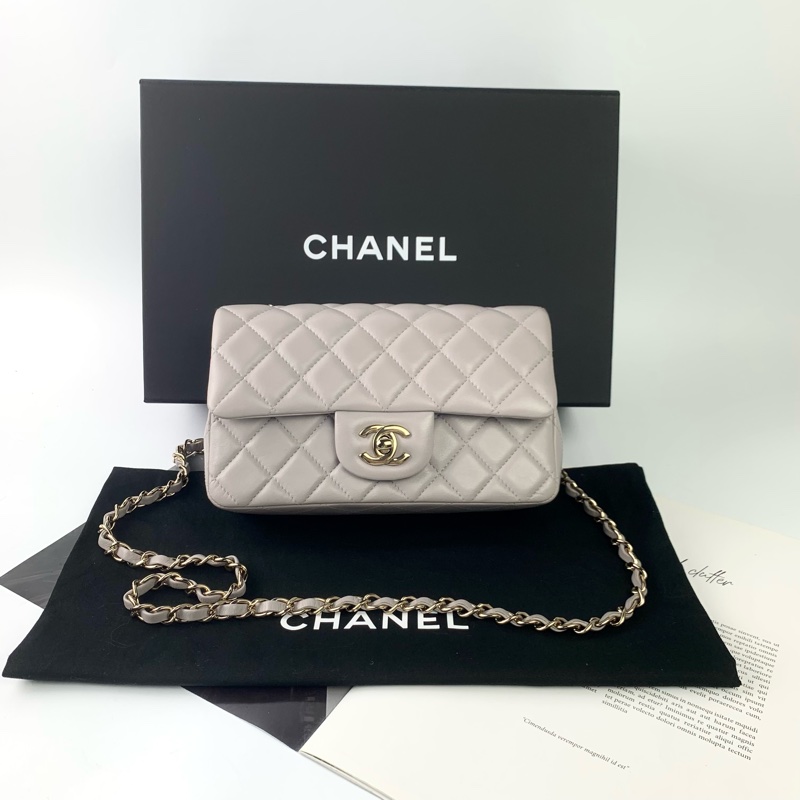 Chanel cf20/大mini 灰金配色 晶片款❤️-0