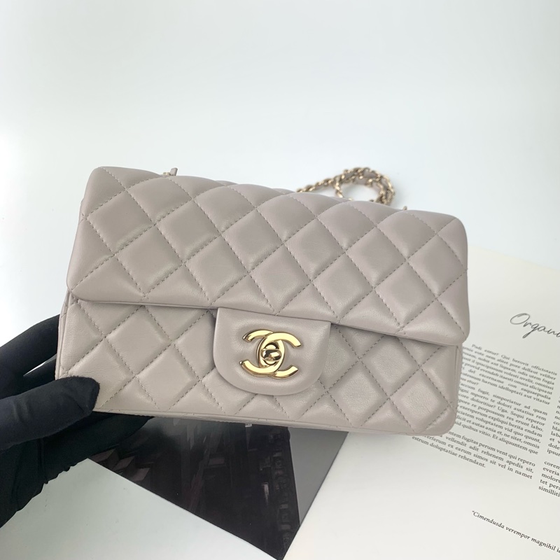 Chanel cf20/大mini 灰金配色 晶片款❤️-1