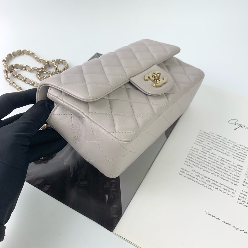 Chanel cf20/大mini 灰金配色 晶片款❤️-6