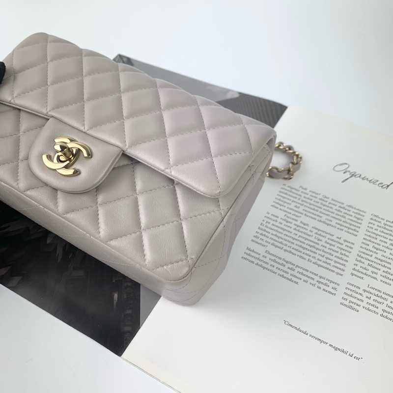 Chanel cf20/大mini 灰金配色 晶片款❤️-8