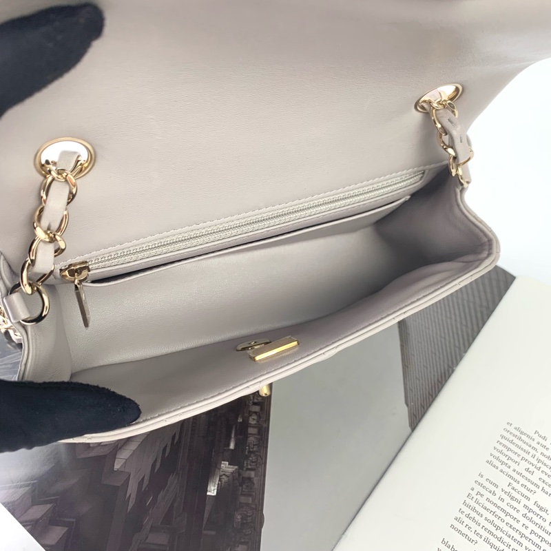 Chanel cf20/大mini 灰金配色 晶片款❤️-10