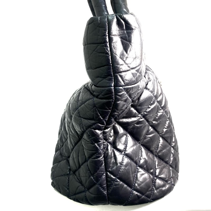 △ Chanel 香奈兒 Navy Lambskin Coco Cocoon Silver Tone Metal Tote Bag No.14 深藍色小羊皮銀色金屬托特袋No.14 - 257022484-11