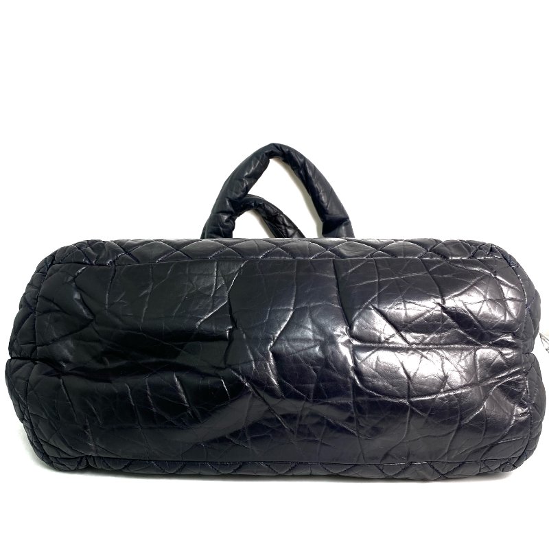 △ Chanel 香奈兒 Navy Lambskin Coco Cocoon Silver Tone Metal Tote Bag No.14 深藍色小羊皮銀色金屬托特袋No.14 - 257022484-12