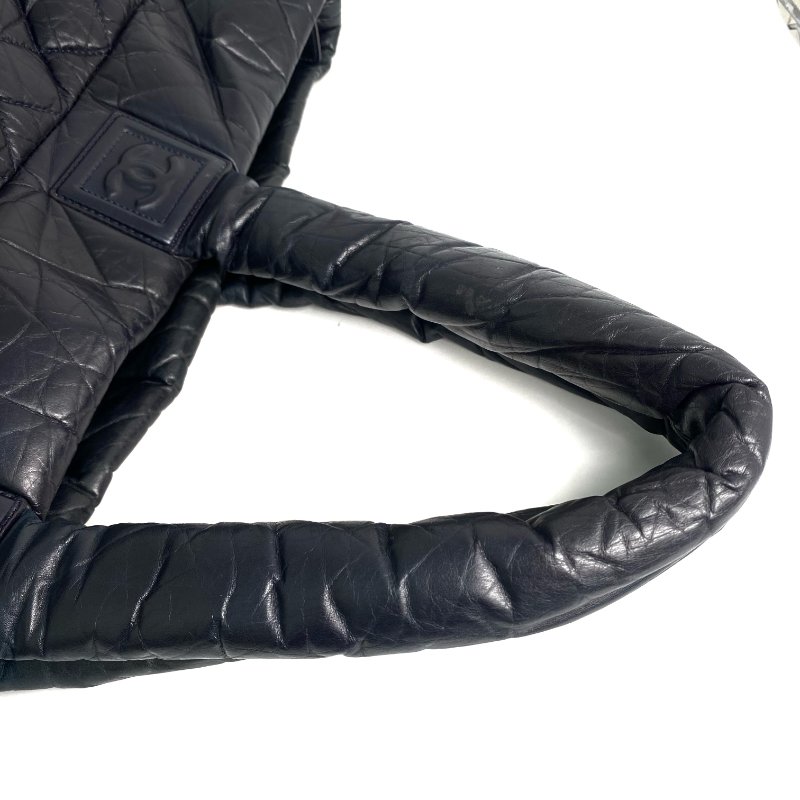 △ Chanel 香奈兒 Navy Lambskin Coco Cocoon Silver Tone Metal Tote Bag No.14 深藍色小羊皮銀色金屬托特袋No.14 - 257022484-17