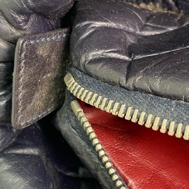 △ Chanel 香奈兒 Navy Lambskin Coco Cocoon Silver Tone Metal Tote Bag No.14 深藍色小羊皮銀色金屬托特袋No.14 - 257022484-28