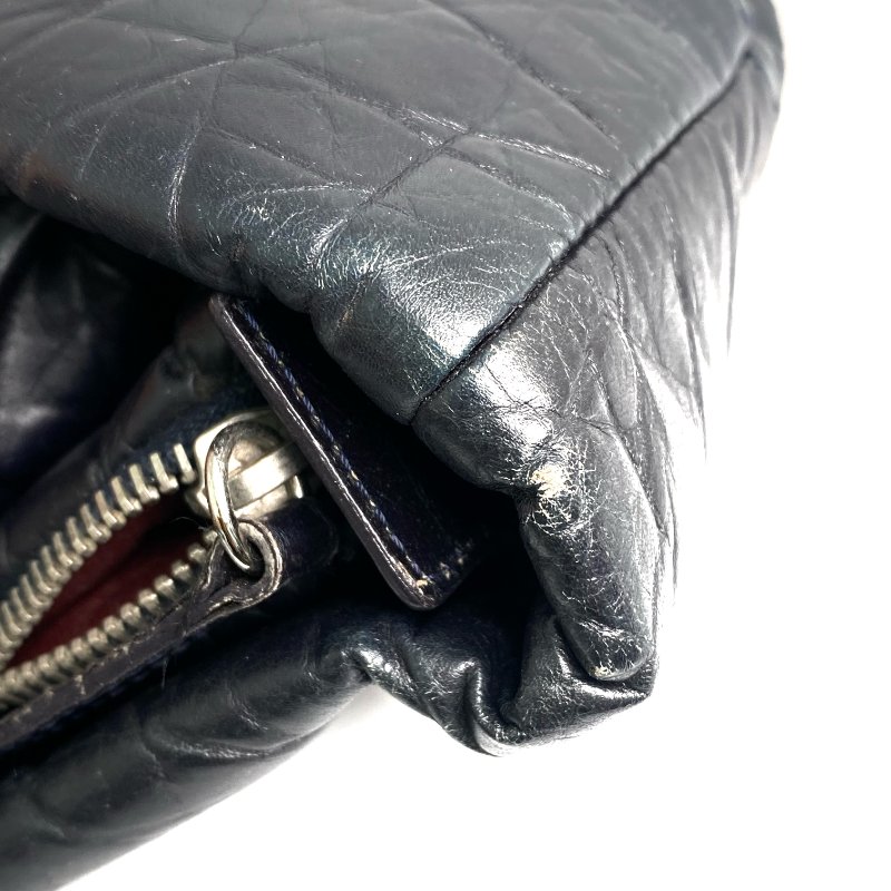 △ Chanel 香奈兒 Navy Lambskin Coco Cocoon Silver Tone Metal Tote Bag No.14 深藍色小羊皮銀色金屬托特袋No.14 - 257022484-29