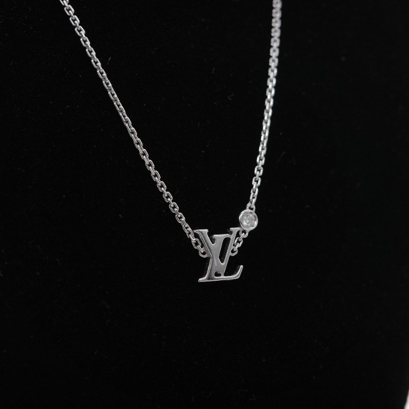 Louis Vuitton 路易威登 LV Monogram 標誌 墜飾項鍊-1
